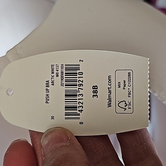 NWT Secret Treasures Intimates 38 B white bra padding bow - Picture 3 of 3